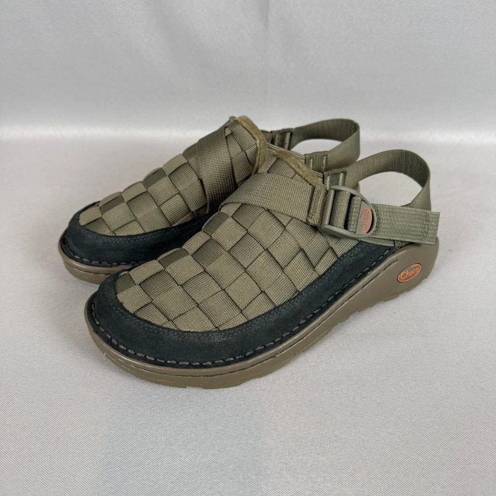 Chaco Canyon Woven Clogs Mens 10 Mossy Olive Green Slip-On Sandal Casual New NIB